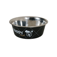 Zolux Ciotola Happy Nera in Acciaio Inox Cibo Acqua per Cani
