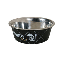 Zolux Ciotola Happy Nera in Acciaio Inox Cibo Acqua per Cani