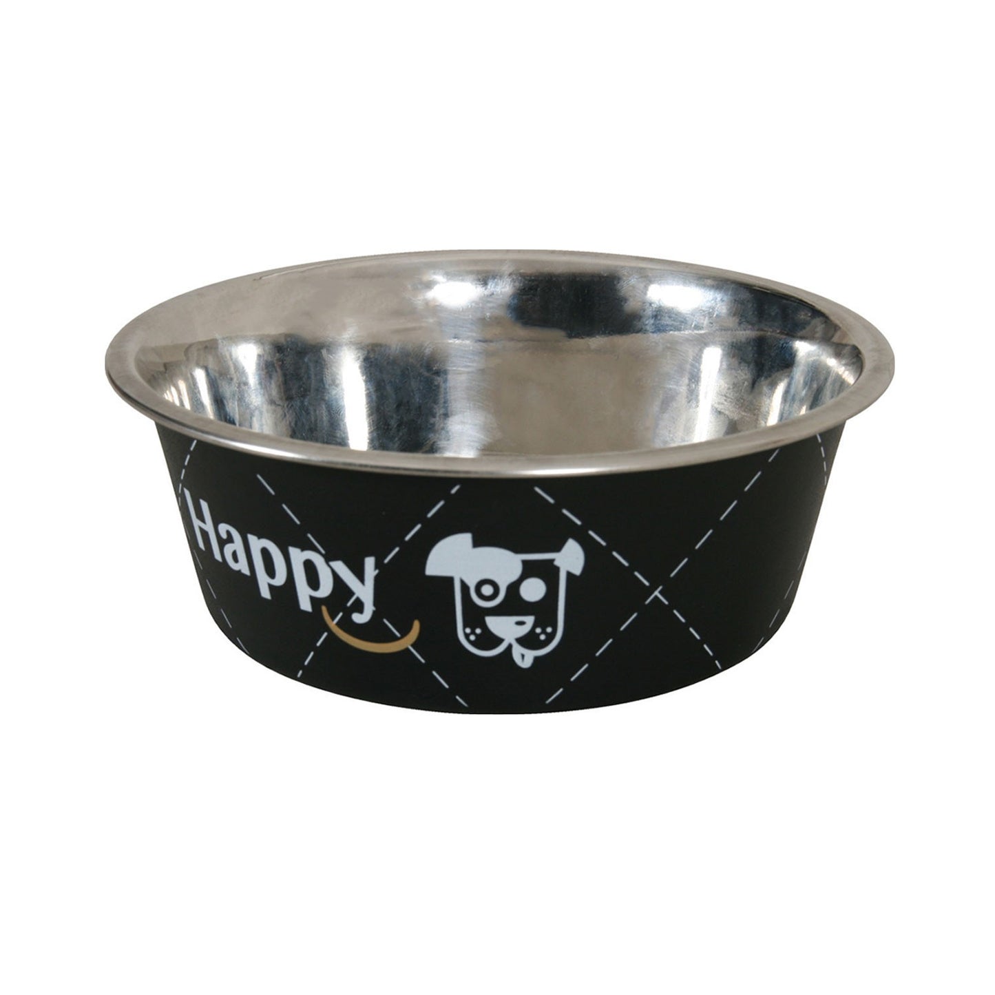 Zolux Ciotola Happy Nera in Acciaio Inox Cibo Acqua per Cani
