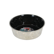 Zolux Ciotola Diamond Nera in Acciaio Inox Antiscivolo Cibo Acqua per Cani