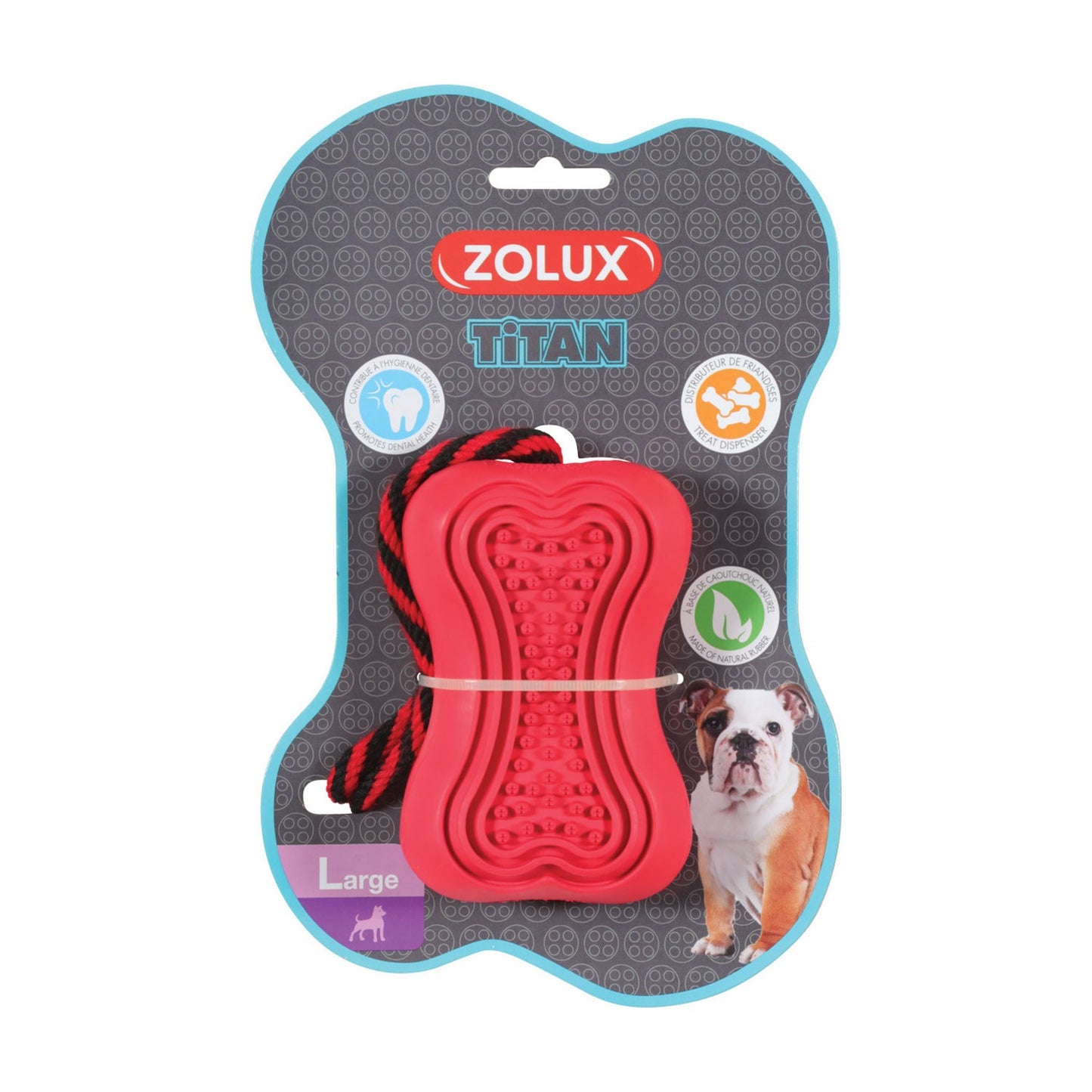 Zolux Titan Gioco Per Cani In Caucci? Con Corda Rosso
