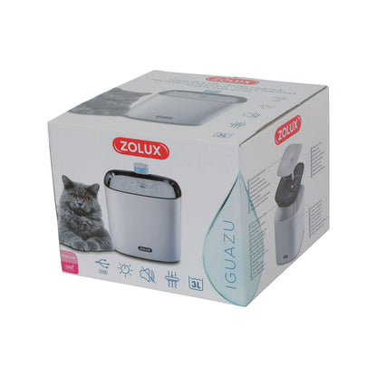 Zolux Iguazu Fontana Fontanella Silenziosa Per Gatti Con Sensore Di Livello Acqua 3L