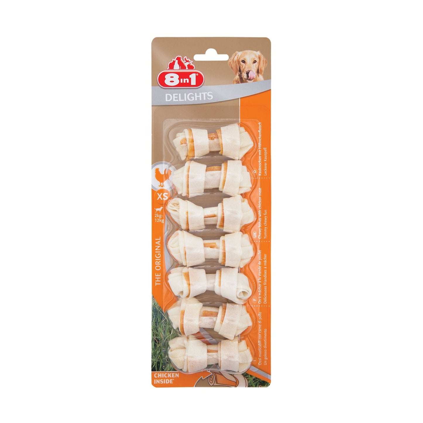 8in1 Delights Chicken Bones Osso Di Pollo Da Masticare Per Cani