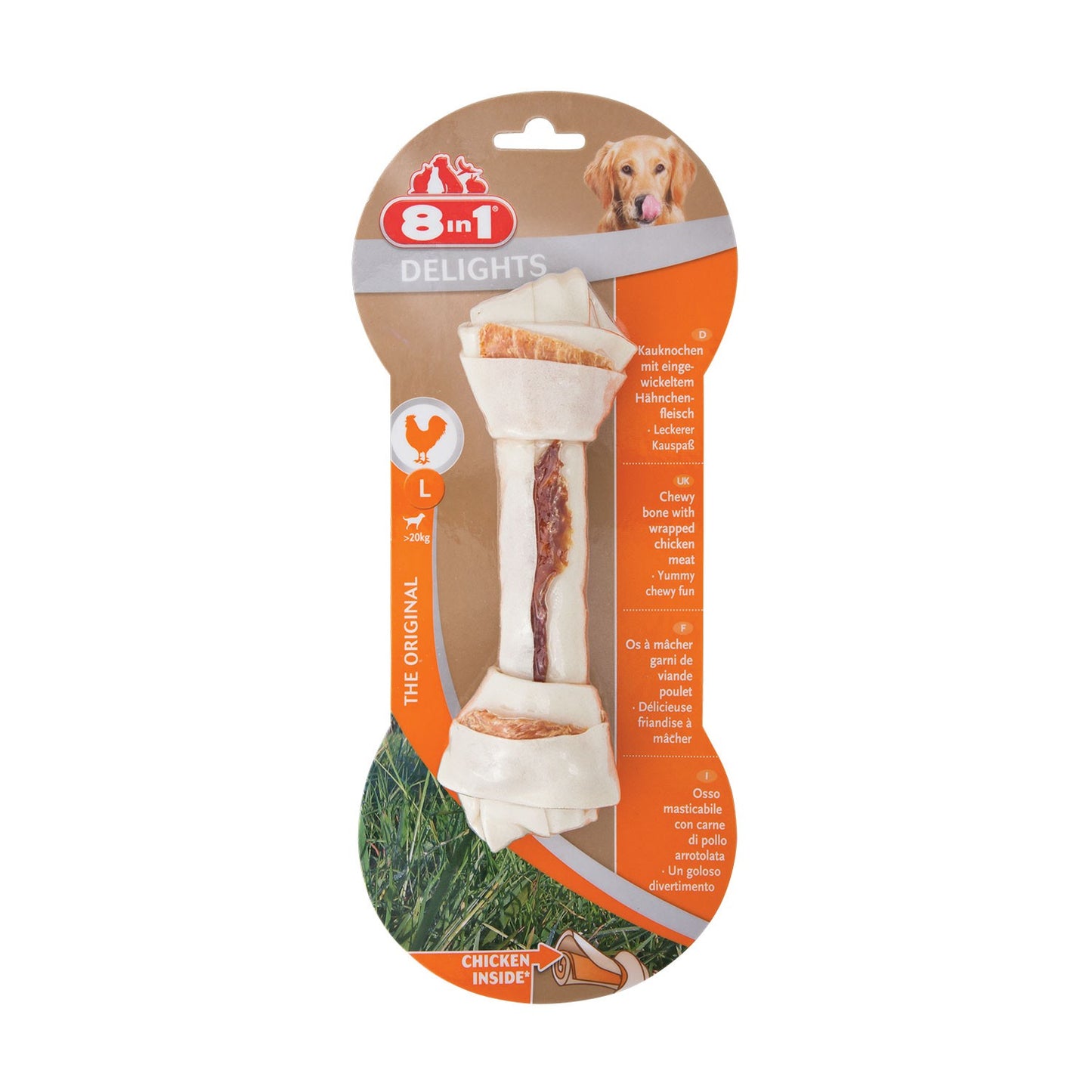 8in1 Delights Chicken Bones Osso Di Pollo Da Masticare Per Cani