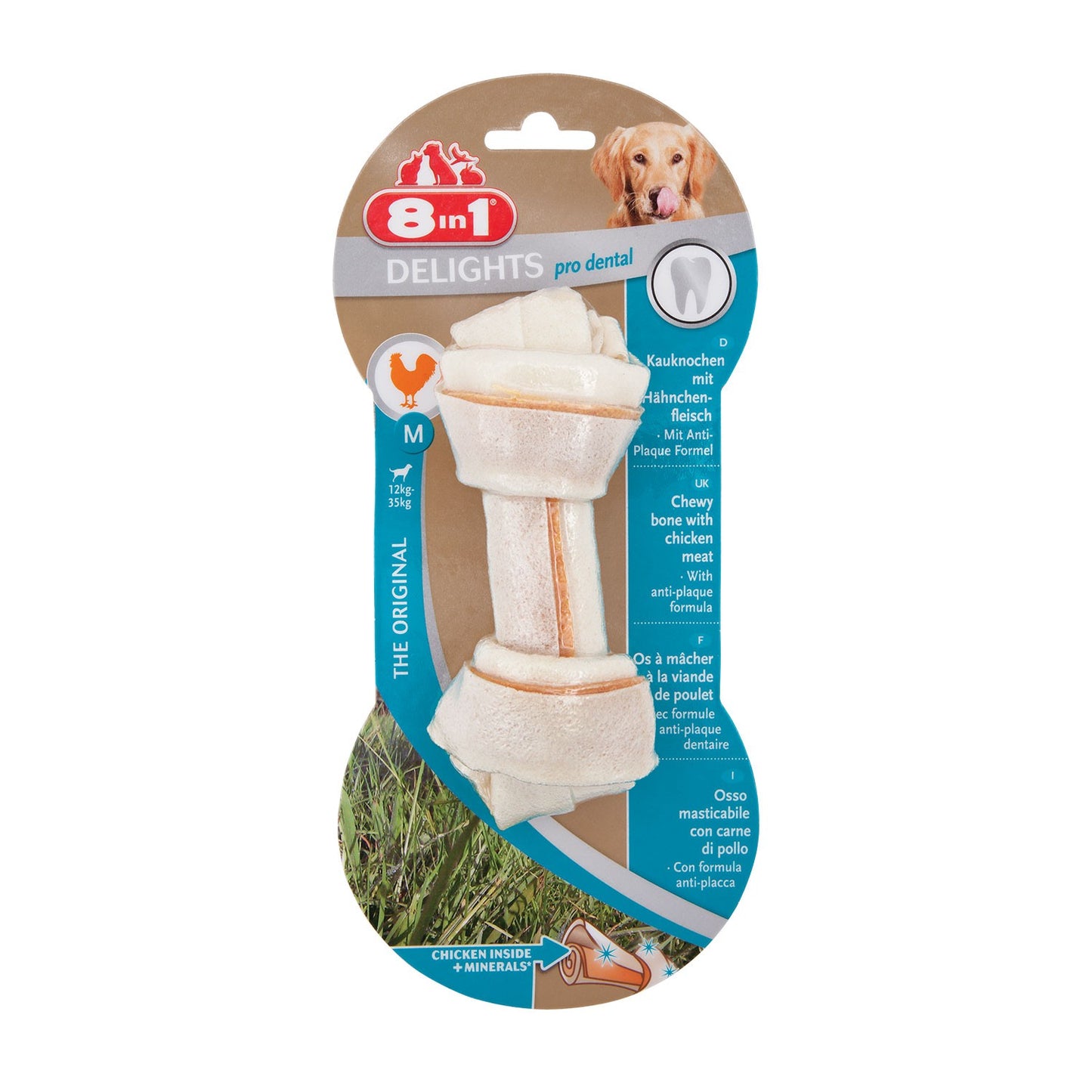 8in1 Delights Pro Dental Bones Osso Dentali Da Masticare Al Pollo Per Cani