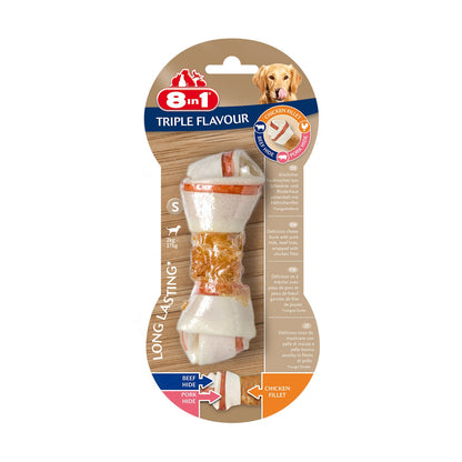 8in1 Flavours Triple Flavour Bones Osso Triplo Gusto Da Masticare Per Cani