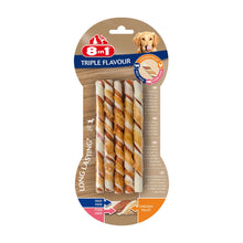8in1 Flavours Triple Flavour Twisted Stiks Bastoncini Arrotolati Triplo Gusto Da Masticare Per Cani