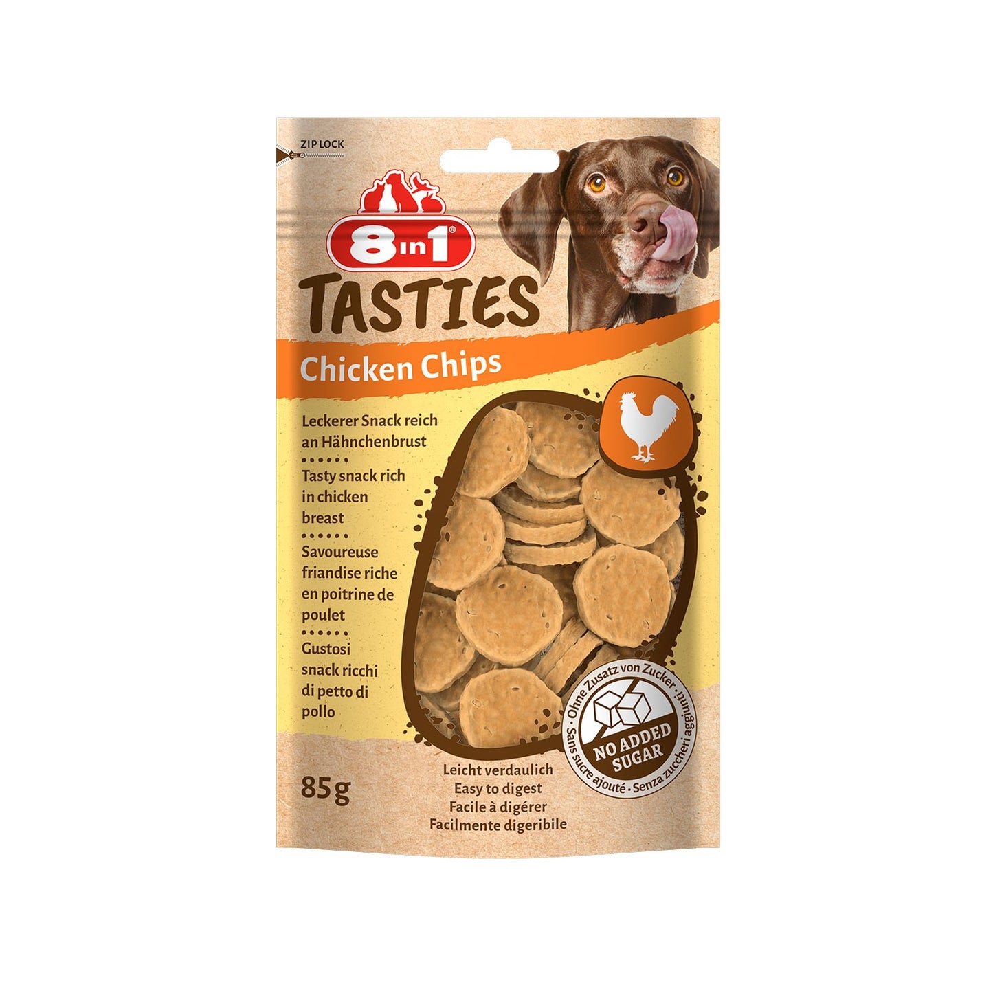 8in1 Tasties Chicken Chips Ricompensa A Base Di Petto Di Pollo Per Cani