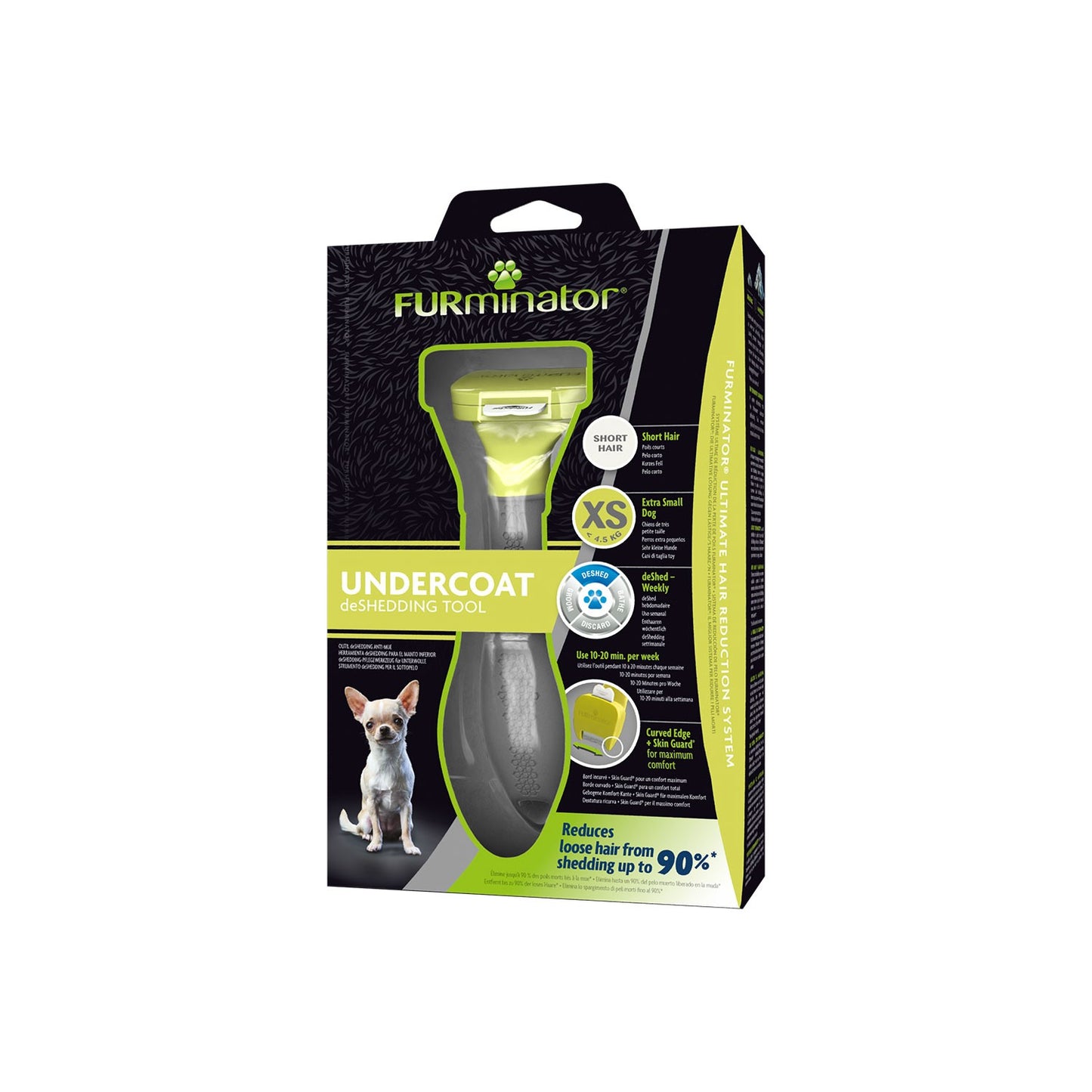 FURminator Strumento Di deShedding Rimozione Peli Morti Dal Sottopelo Per Cani A Pelo Corto
