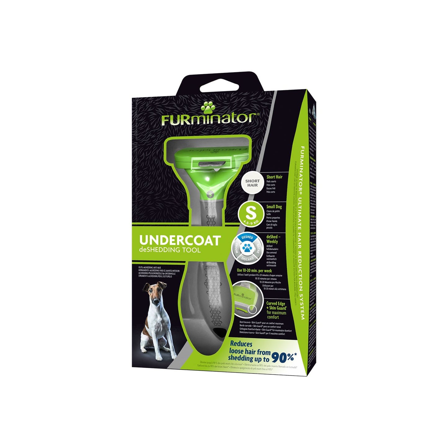 FURminator Strumento Di deShedding Rimozione Peli Morti Dal Sottopelo Per Cani A Pelo Corto
