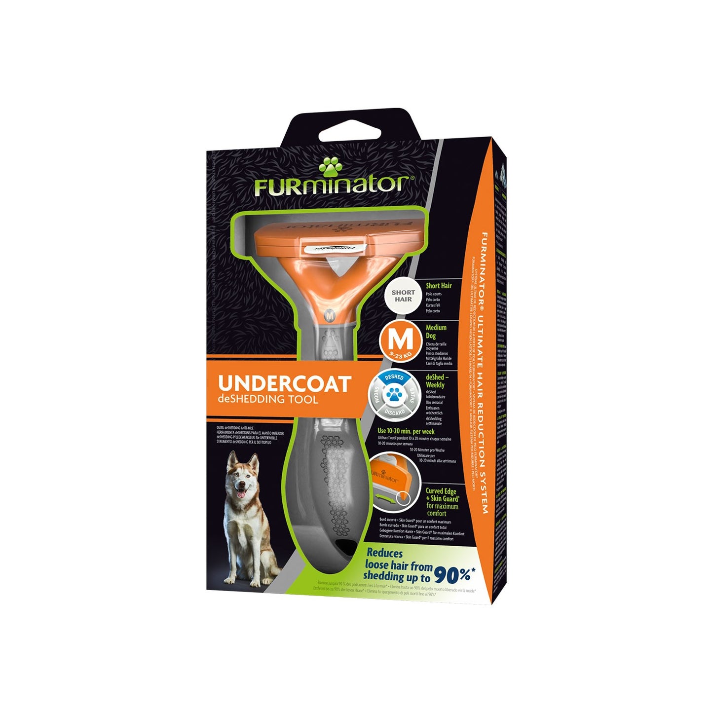 FURminator Strumento Di deShedding Rimozione Peli Morti Dal Sottopelo Per Cani A Pelo Corto