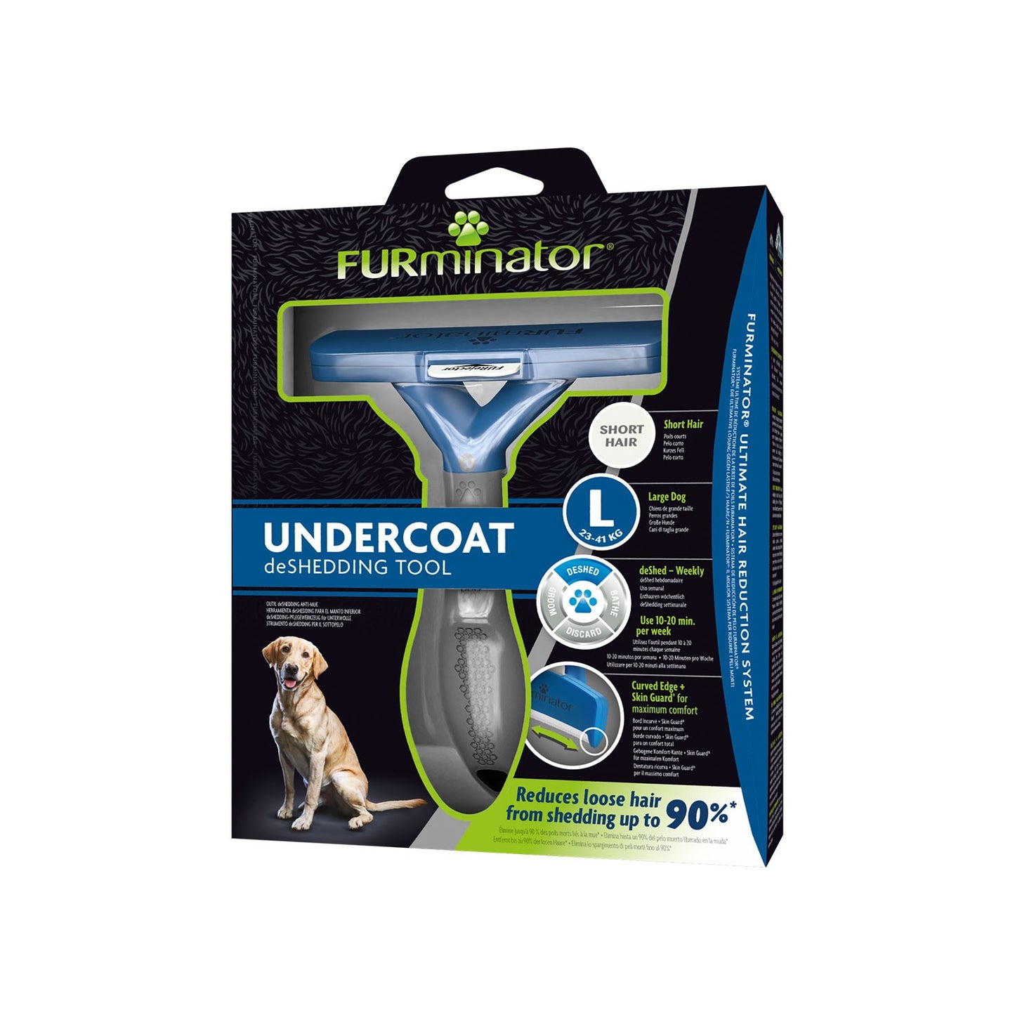 FURminator Strumento Di deShedding Rimozione Peli Morti Dal Sottopelo Per Cani A Pelo Corto