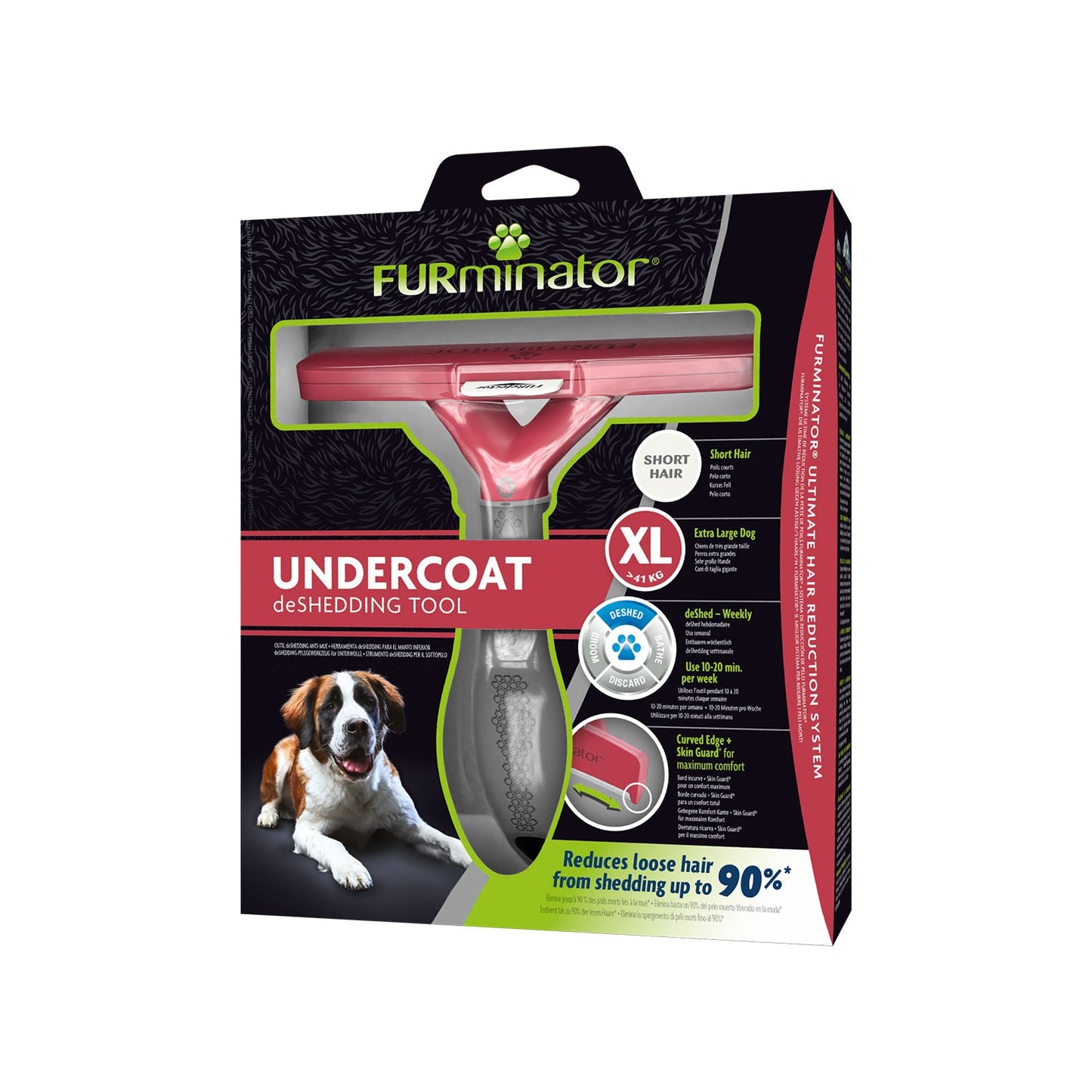 FURminator Strumento Di deShedding Rimozione Peli Morti Dal Sottopelo Per Cani A Pelo Corto