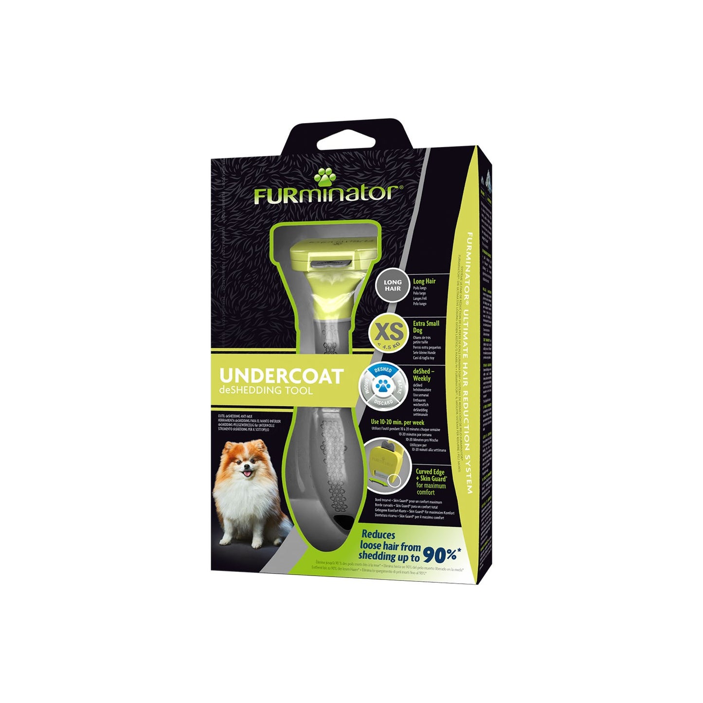 FURminator Strumento Di deShedding Rimozione Peli Morti Dal Sottopelo Per Cani A Pelo Lungo