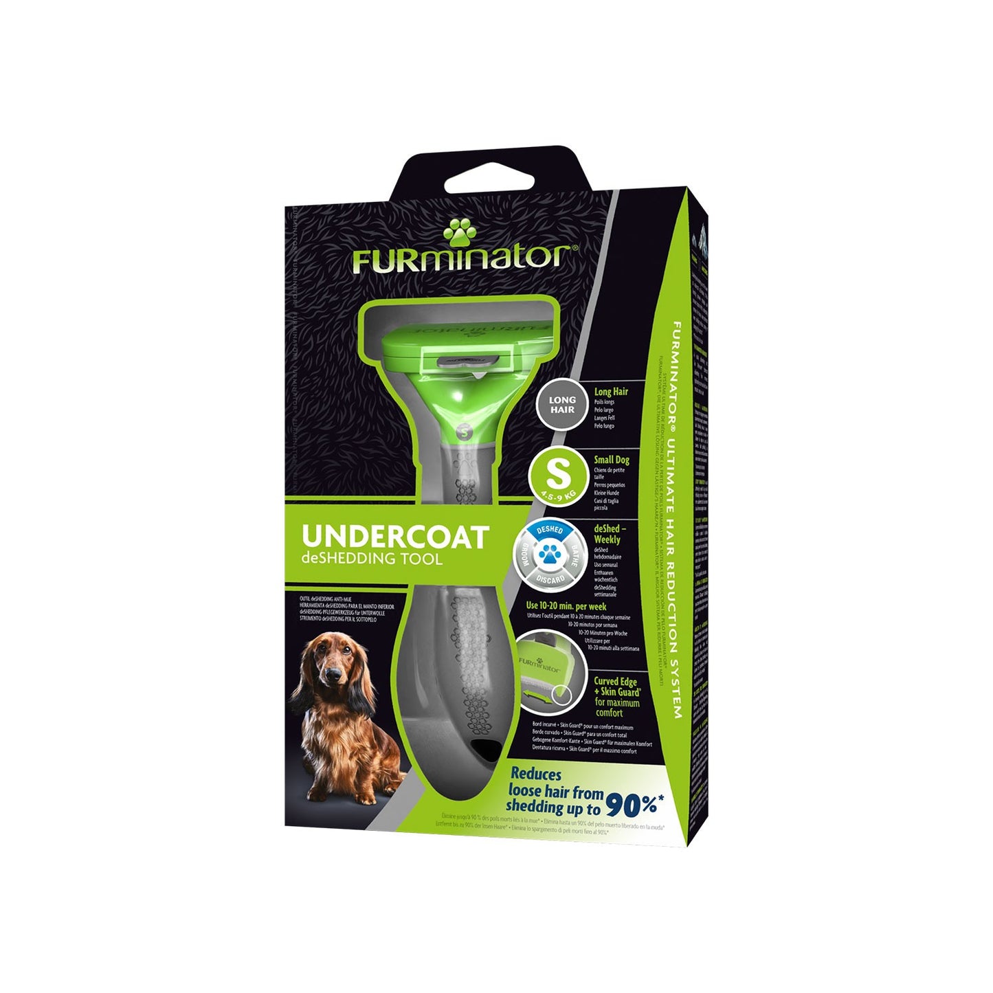 FURminator Strumento Di deShedding Rimozione Peli Morti Dal Sottopelo Per Cani A Pelo Lungo