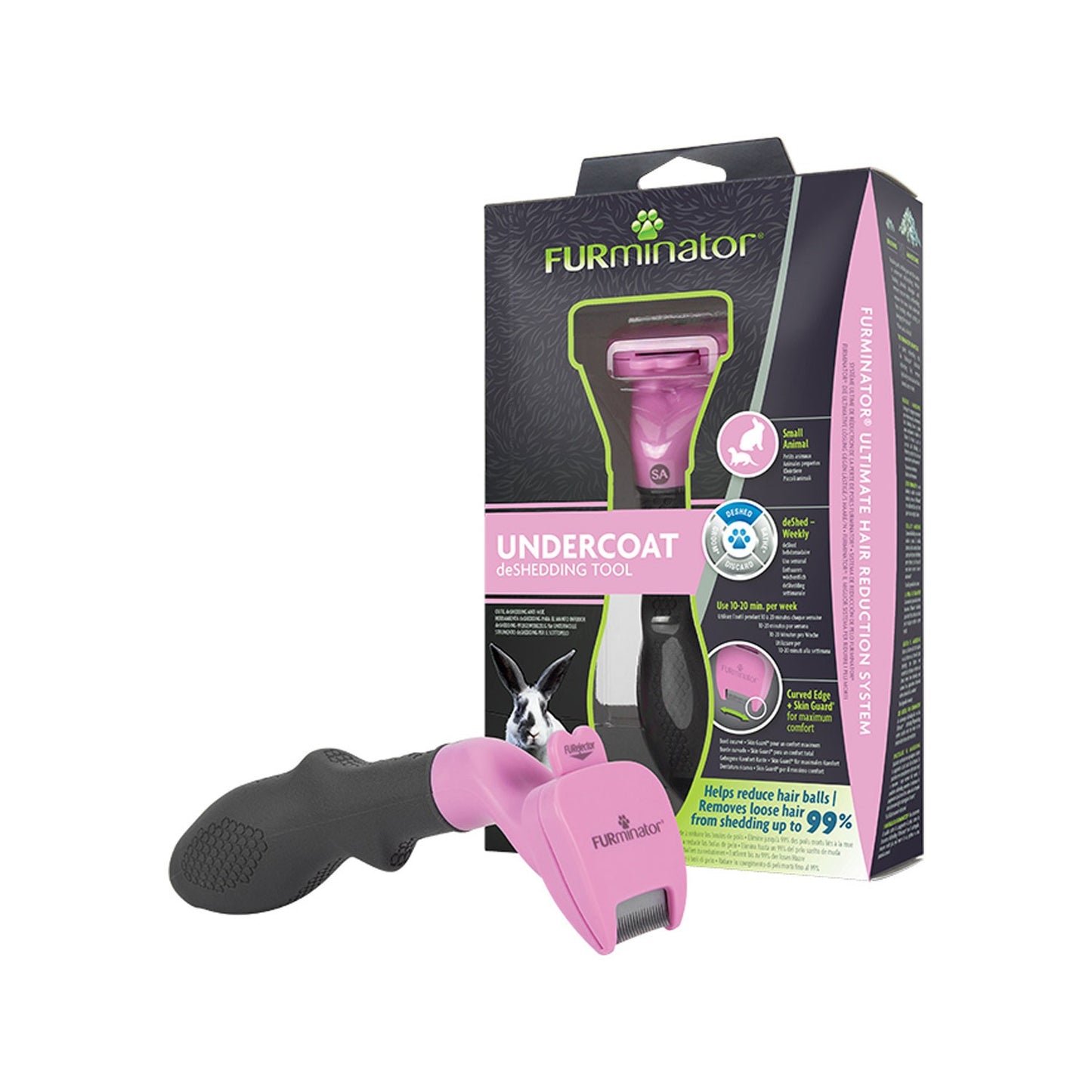 FURminator Strumento Di deShedding Rimozione Peli Morti Dal Sottopelo Per Piccoli Animali
