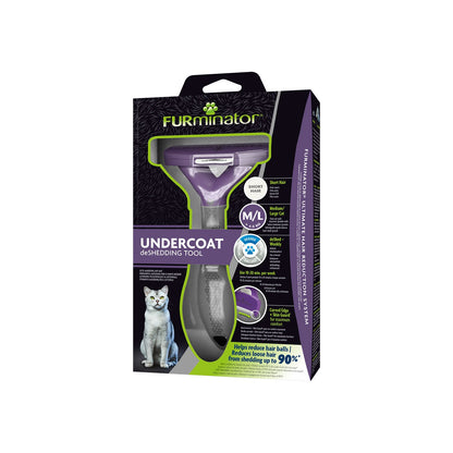 FURminator Strumento Di deShedding Rimozione Peli Morti Dal Sottopelo Per Gatti A Pelo Corto