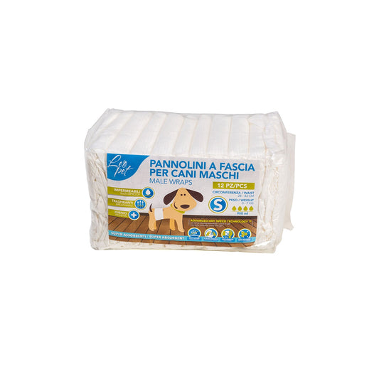 LeoPet Pannolini Igienici Assorbenti A Fascia Per Cani Maschi 12pz