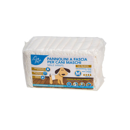 LeoPet Pannolini Igienici Assorbenti A Fascia Per Cani Maschi 12pz