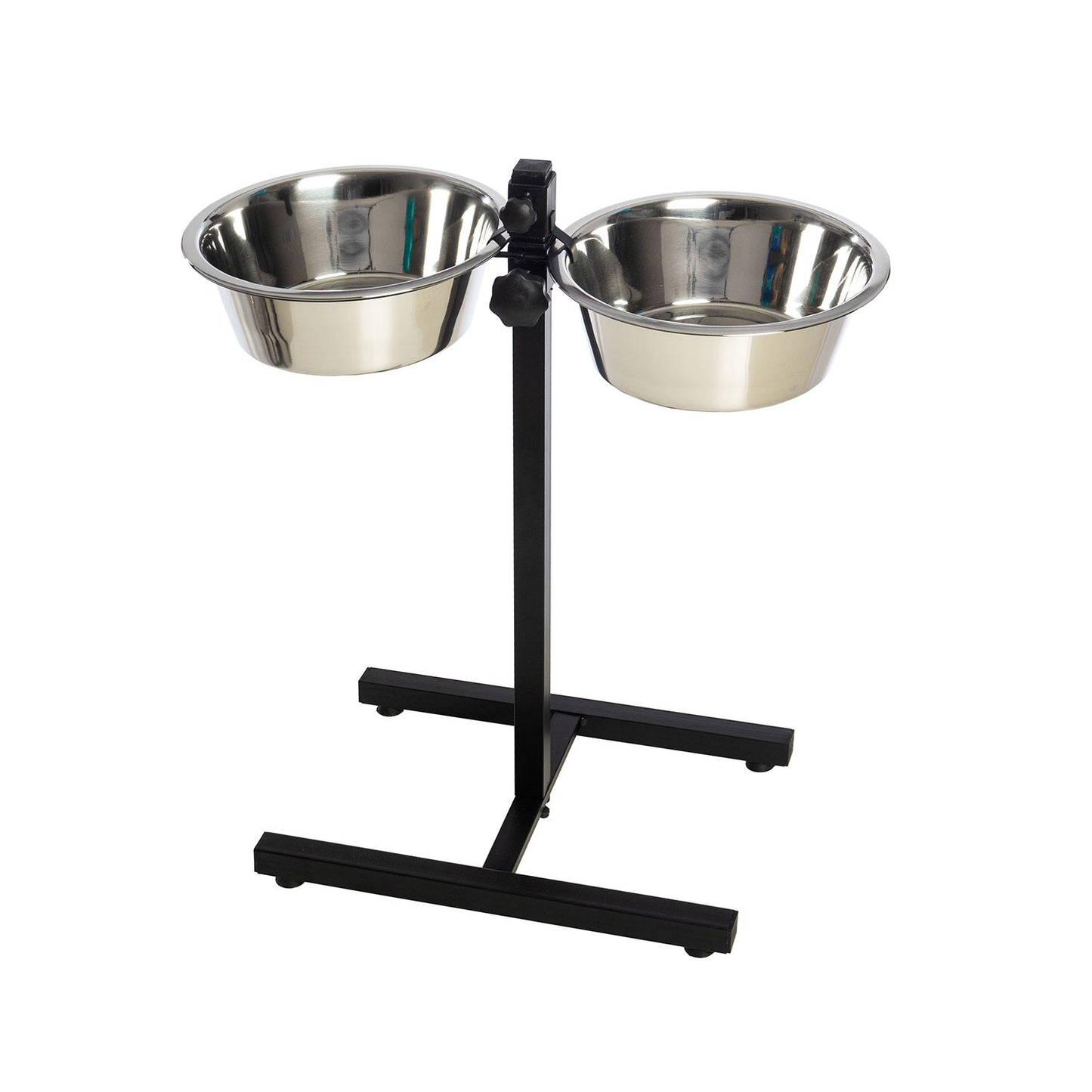 LeoPet Doppia Ciotola In Acciaio Inox Con Supporto Regolabile Ad "H"
