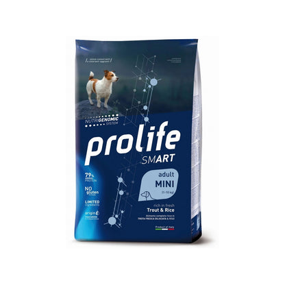 Prolife Smart Adult Trout & Rice Mini Crocchette Di Trota E Riso Per Cani Adulti Di Taglia Piccola