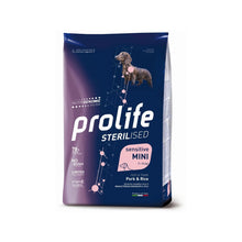 Prolife Sterilised Sensitive Adult Pork & Rice Mini Crocchette Di Maiale E Riso Per Cani Adulti Sterilizzati Di Taglia Piccola