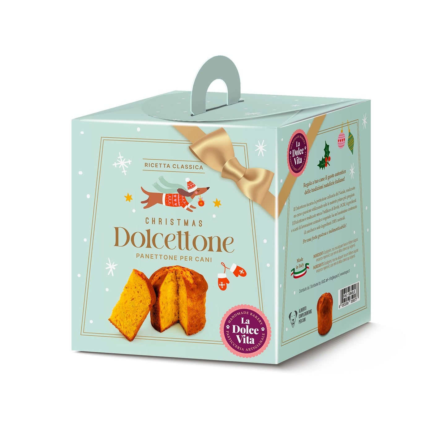 Leo Pet La Dolce Vita Snack Panettone Natalizio Per Cani 100g