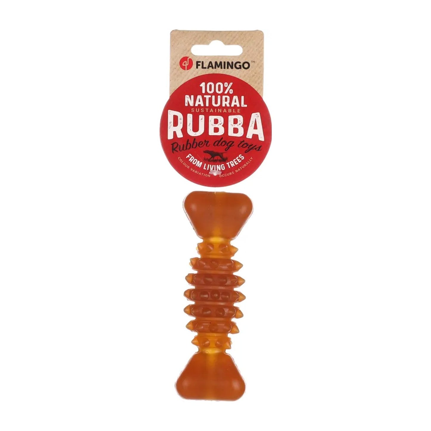 Flamingo Gioco Per Cani Di Gomma Rubba Osso Con Punte Marrone Medium