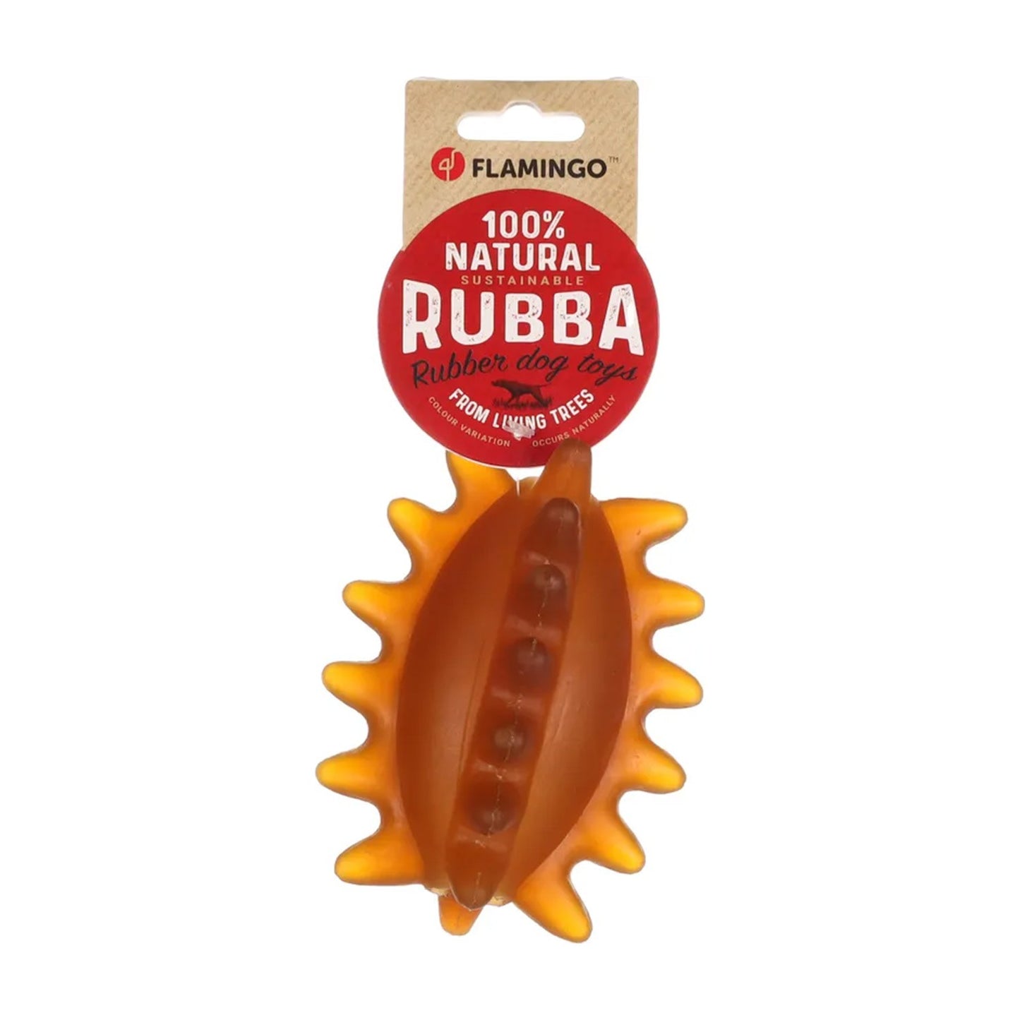 Flamingo Gioco Per Cani Di Gomma Rubba Rugby Con Punte Marrone