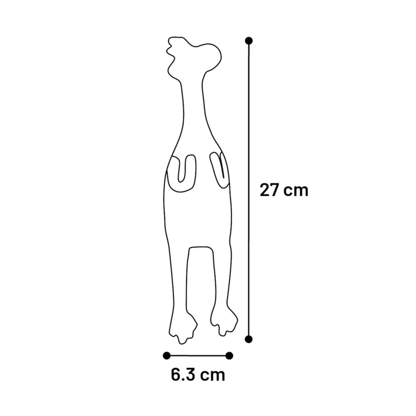 Flamingo Gioco Per Cani Di Gomma Rubba Pollo Da Masticare Marrone
