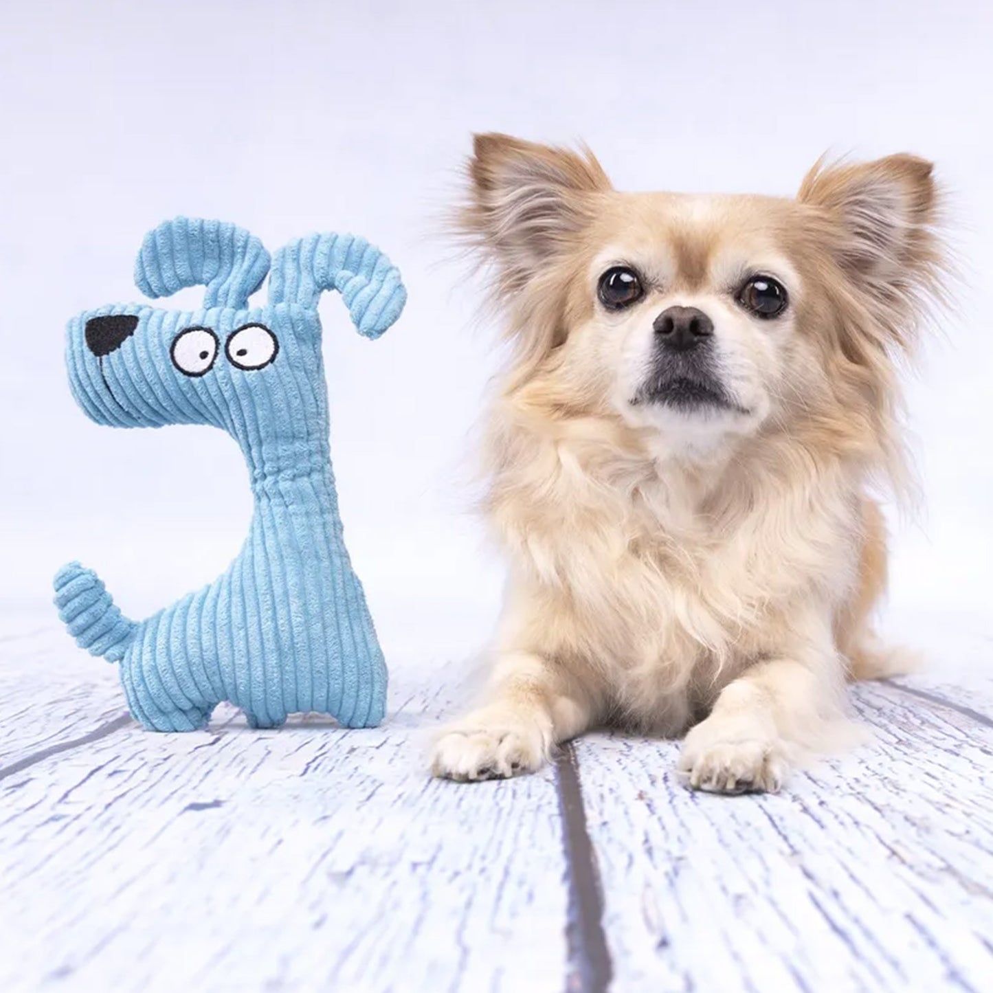 Flamingo Gioco Per Cani In Tessuto Pebbles Cane Azzurro Con Effetto Sonoro