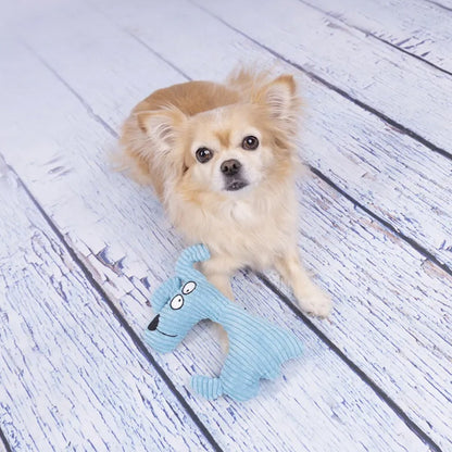 Flamingo Gioco Per Cani In Tessuto Pebbles Cane Azzurro Con Effetto Sonoro