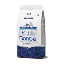 Monge Natural Superpremium Medium Puppy & Junior Ricco in Pollo Per Cuccioli Taglia Media