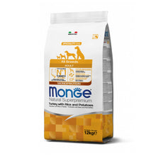 Monge Natural Superpremium All Breeds Adult Monoprotein Tacchino con Riso e Patate Per Cani Adulti Di Tutte Le Taglie