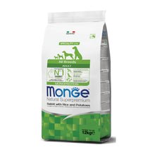 Monge Natural Superpremium All Breeds Adult Monoprotein Coniglio con Riso e Patate Per Cani Adulti Di Tutte Le Taglie