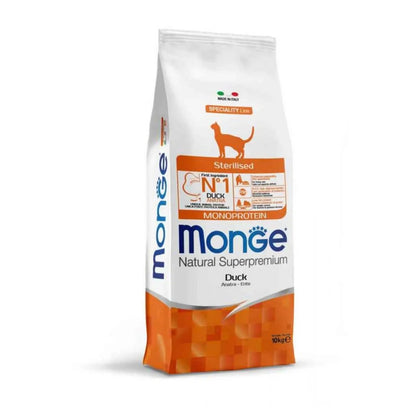 Monge Natural Superpremium Sterilised Monoprotein Con Anatra Per Gatti Adulti Sterilizzati