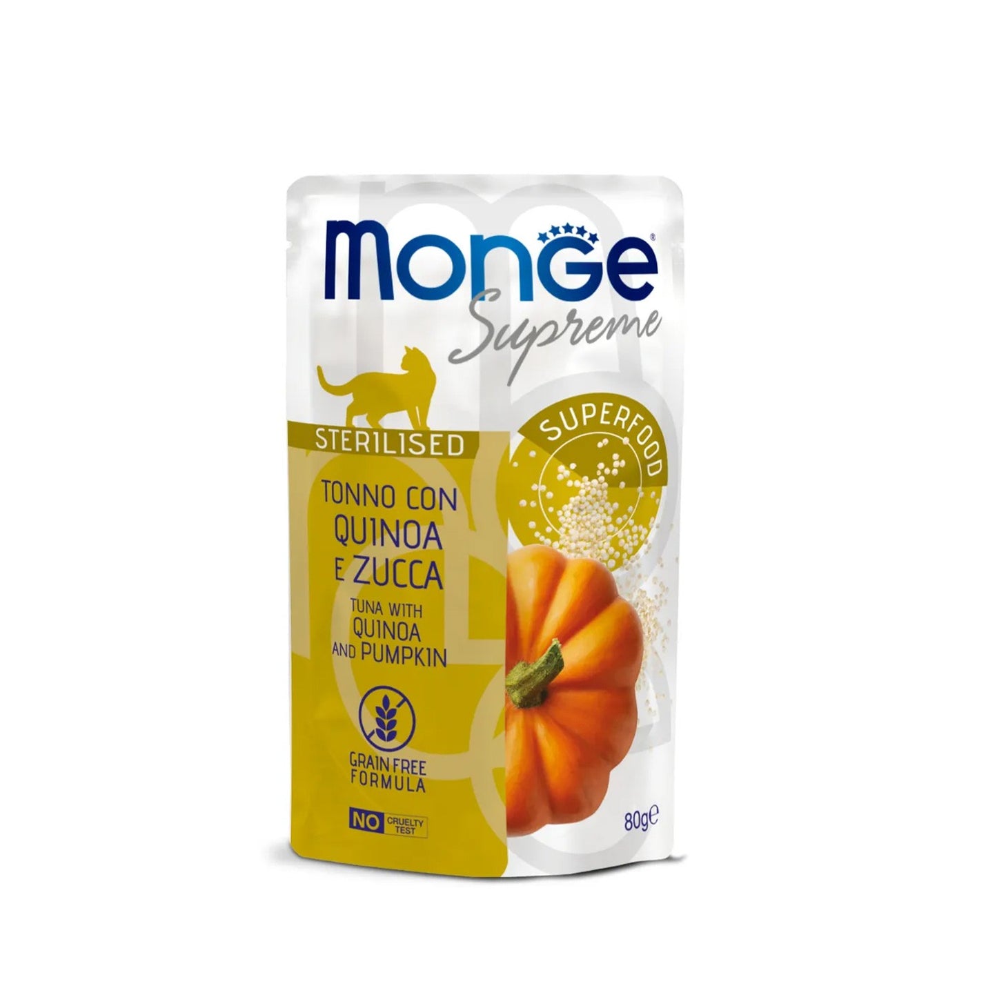 Monge Supreme Sterilised Cat Bocconcini Di Tonno Per Gatti Adulti Sterilizzati 80g