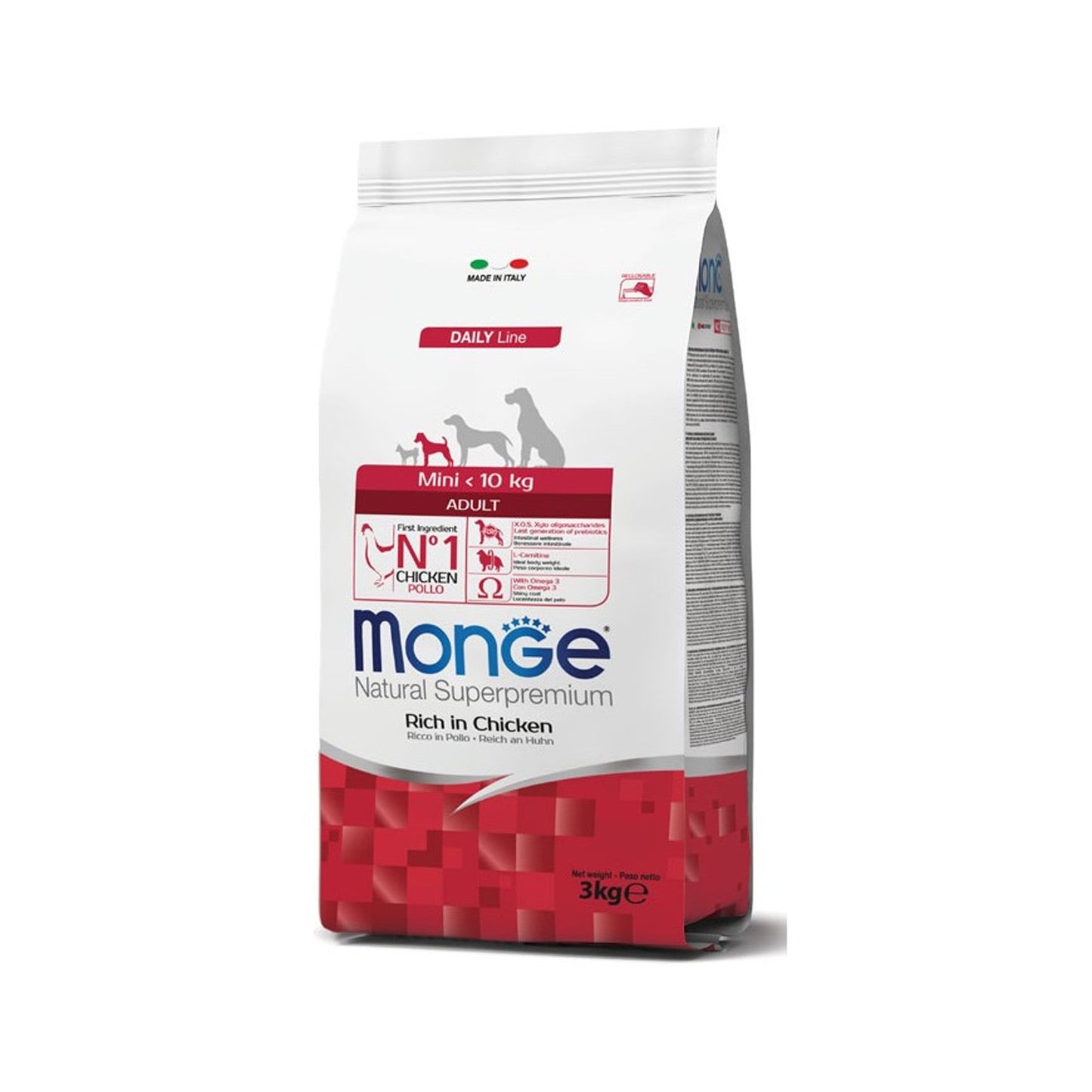 Monge Natural Superpremium Mini Adult Ricco in Pollo Per Cani Adulti Di Taglia Mini