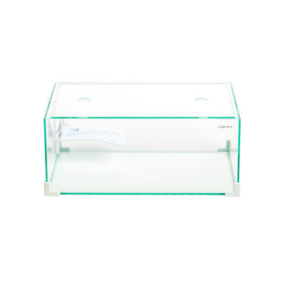 Aqpet Tortuga 40 Tartarughiera In Vetro Con Coperchio E Isola Per Tartarughe D'acqua 16L