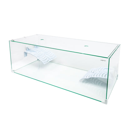 Aqpet Tortuga 80 Tartarughiera In Vetro Con Coperchio E Isola Per Tartarughe D'acqua 78L