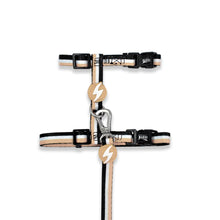 Dashi Stripes3 Brown&Black Back Harness+Leash Pettorina Con Guinzaglio Per Gatti Taglia Unica
