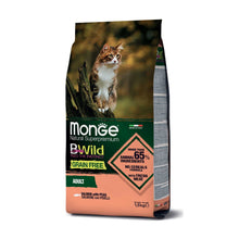 Monge BWild Grain Free Formula Crocchette Per Gatto Adulto Salmone Con Piselli 1,5kg