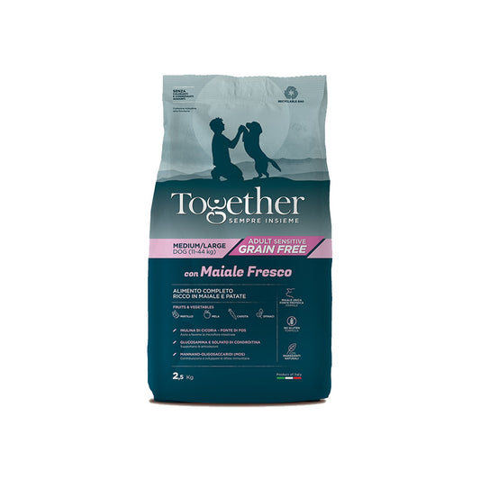 Together Adult Sensitive Grain Free Medium/Large Pork & Potato Crocchette Maiale E Patate Per Cani Adulti