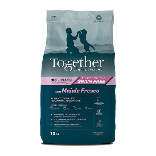 Together Adult Sensitive Grain Free Medium/Large Pork & Potato Crocchette Maiale E Patate Per Cani Adulti