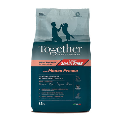 Together Adult Sensitive Grain Free Medium/Large Beef & Potato Crocchette Manzo E Patate Per Cani Adulti Di Taglia Media/Grande