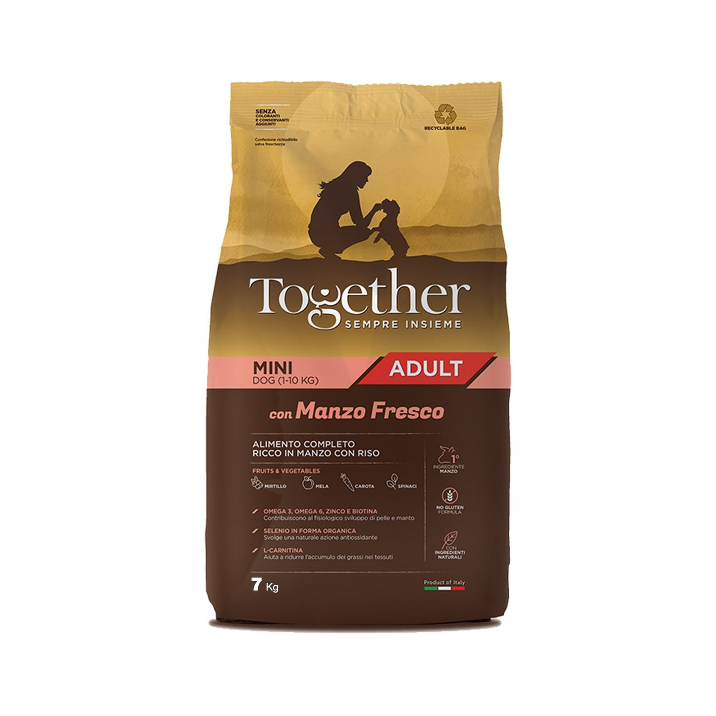 Together Adult Mini Beef&Rice Crocchette Manzo Fresco E Riso Per Cani Adulti Di Taglia Piccola