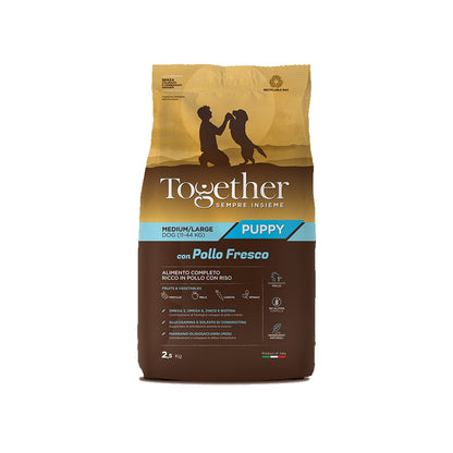 Together Puppy Medium/Large Chicken&Rice Crocchette Pollo Fresco E Riso Per Cuccioli Di Taglia Media/Grande