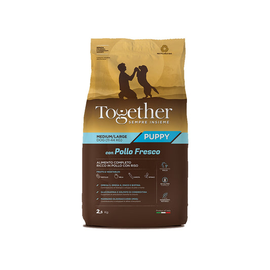 Together Puppy Medium/Large Chicken&Rice Crocchette Pollo Fresco E Riso Per Cuccioli Di Taglia Media/Grande
