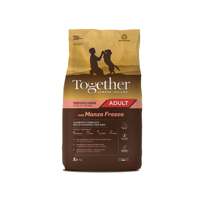 Together Adult Medium/Large Beef&Rice Crocchette Manzo Fresco E Riso Per Cani Adulti Di Taglia Media/Grande