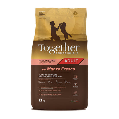 Together Adult Medium/Large Beef&Rice Crocchette Manzo Fresco E Riso Per Cani Adulti Di Taglia Media/Grande